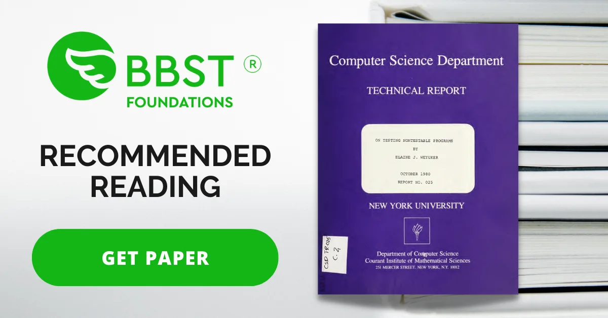 On Testing Non-Testable Programs