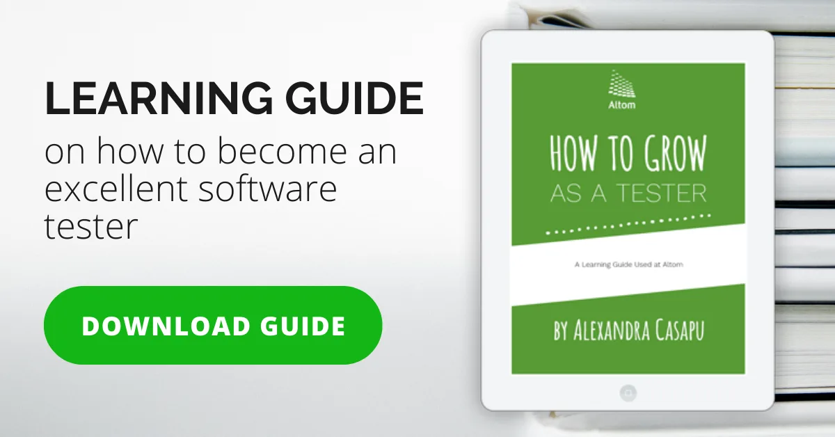 how to grow. in your softwaret esting career