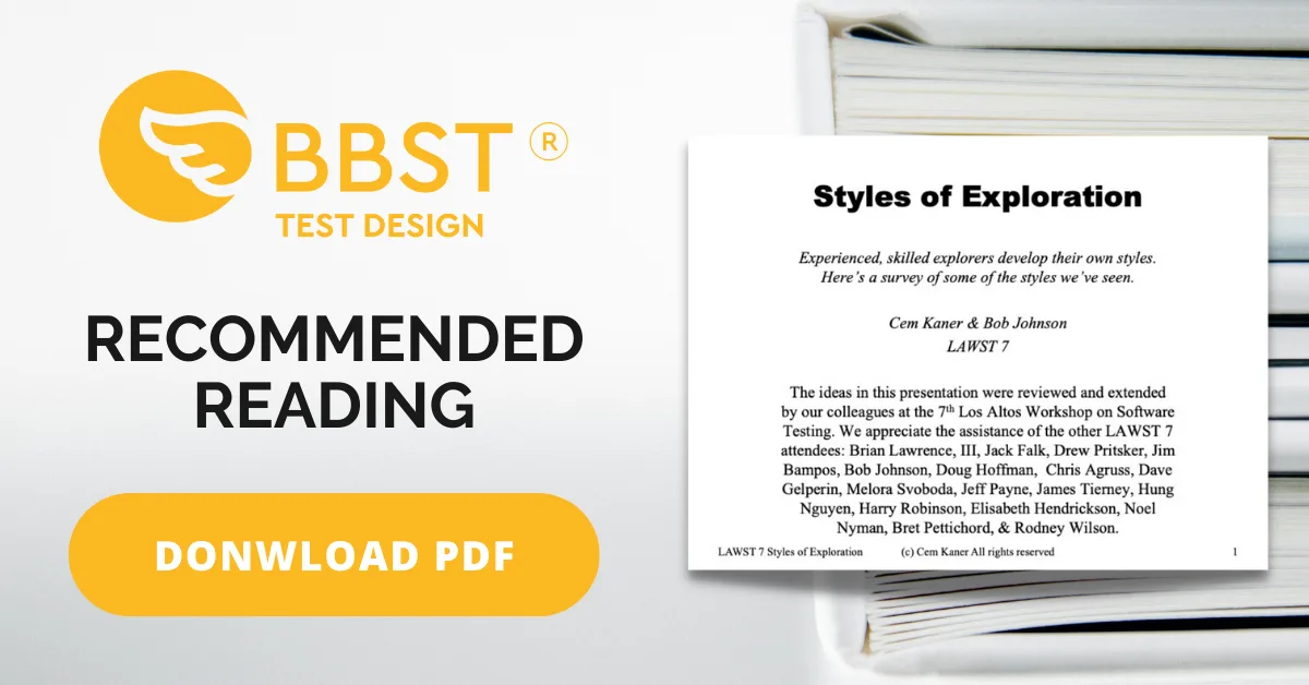 Cem Kaner and Bob Johnson