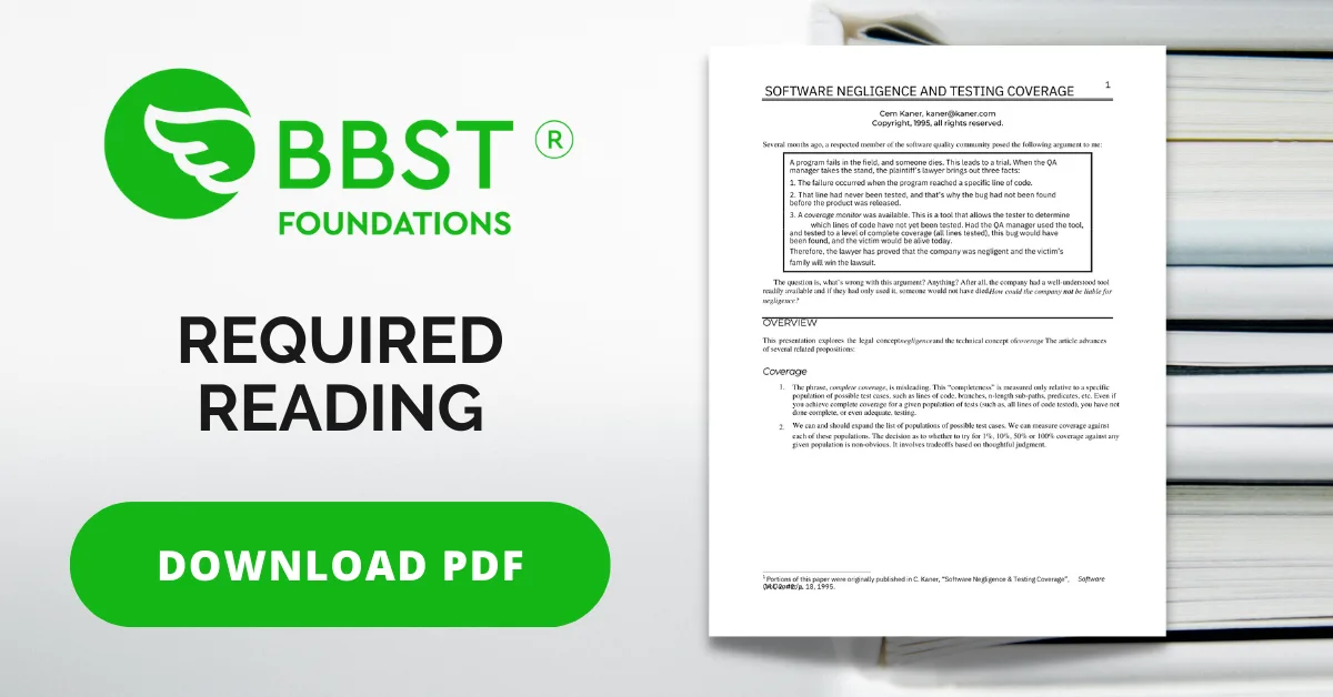 Cem Kaner negligence