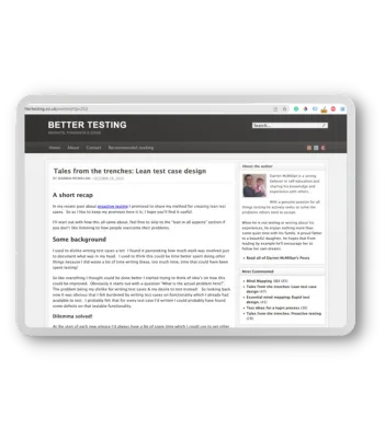 Darren McMillan_ Tales from the Trenches_ Lean Test Cases Darren McMillan: Tales from the Trenches: Lean Test Cases