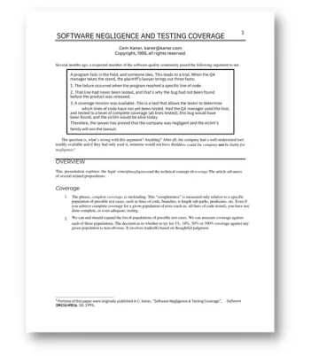 Kaner_negligence_and_testing_coverage_1 Kaner negligence and software testing coverage
