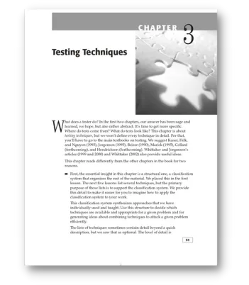 Cem Kaner, James Bach, Bret Pettichord: Lessons Learned in Software Testing, Chapter 3: Testing Techniques