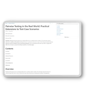 Jacek Czerwonka: Pairwise Testing in the Real World: Practical Extensions to Test-Case Scenarios
