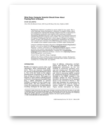 gildberg-floating-point David Goldberg: What every computer scientist should know about floating-point arithmetic