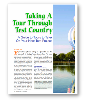 Michael Kelly: Taking a Tour Through Test Country: A Guide to Tours to Take On Your Next Test Project