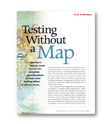 testing-without-a-map michael bolton testing without a map